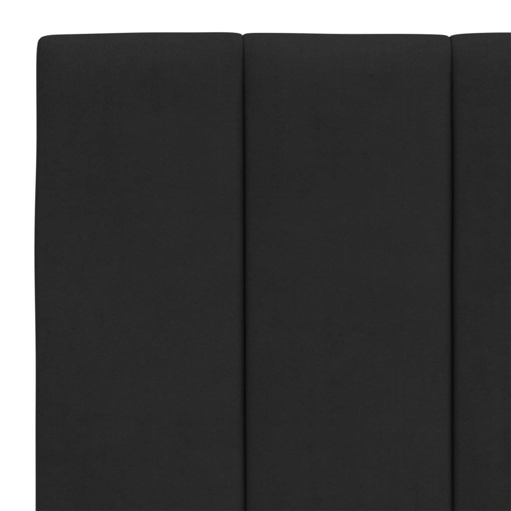 vidaXL Estructura de cama con cabecero de terciopelo negro 120x200 cm