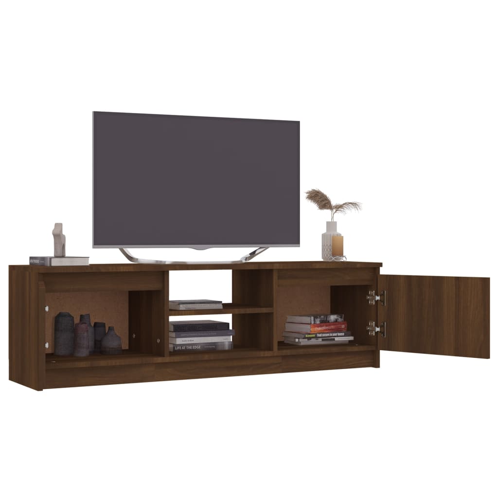 vidaXL Mueble para TV madera contrachapada roble marrón 120x30x35,5 cm