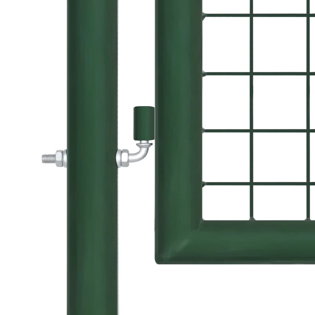 vidaXL Puerta de malla de jardín acero verde 400x75 cm