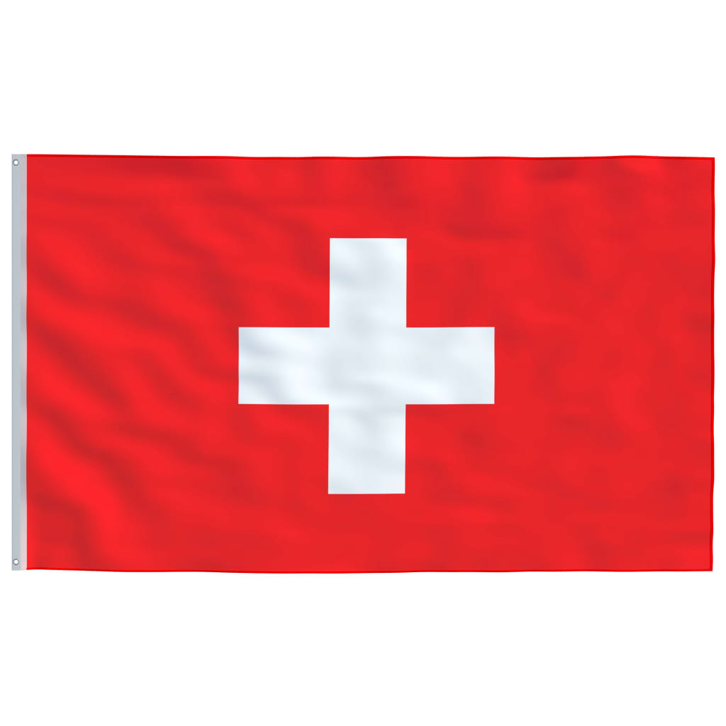 vidaXL Bandera de Suiza y mástil de aluminio 6 m