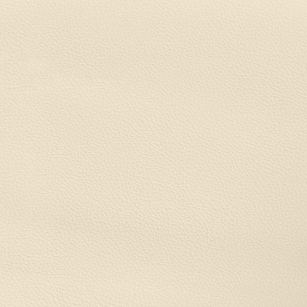 vidaXL Banco de cuero sintético color crema 100x30x30 cm