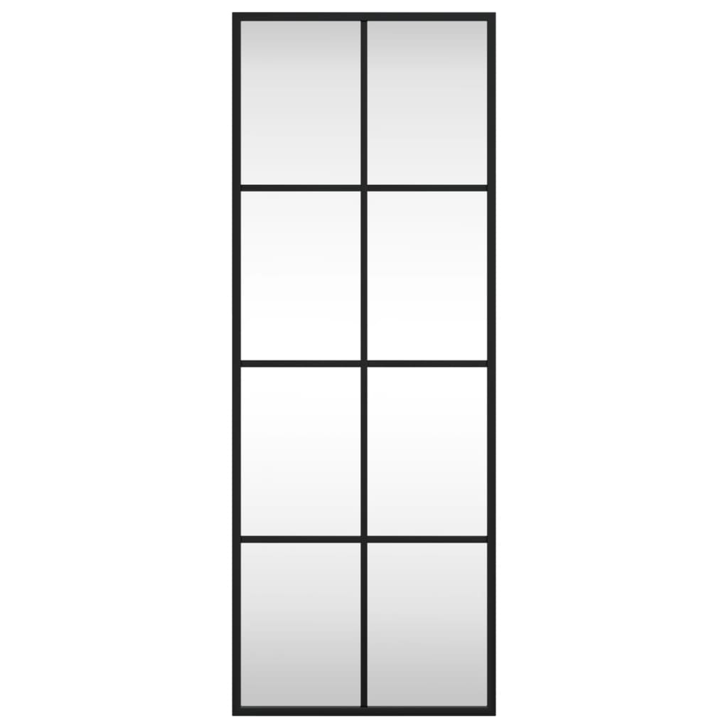 vidaXL Espejo de pared rectangular de hierro negro 30x80 cm