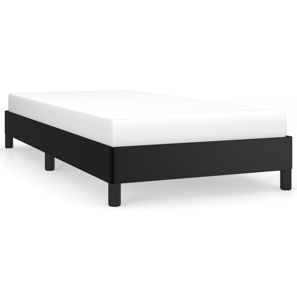 vidaXL Estructura de cama cuero sintético negro 80x200 cm