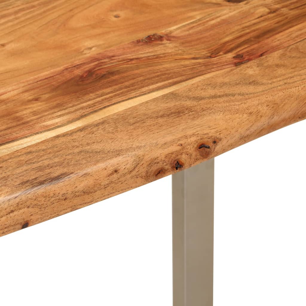 vidaXL Mesa de comedor madera maciza de acacia 110x50x76 cm