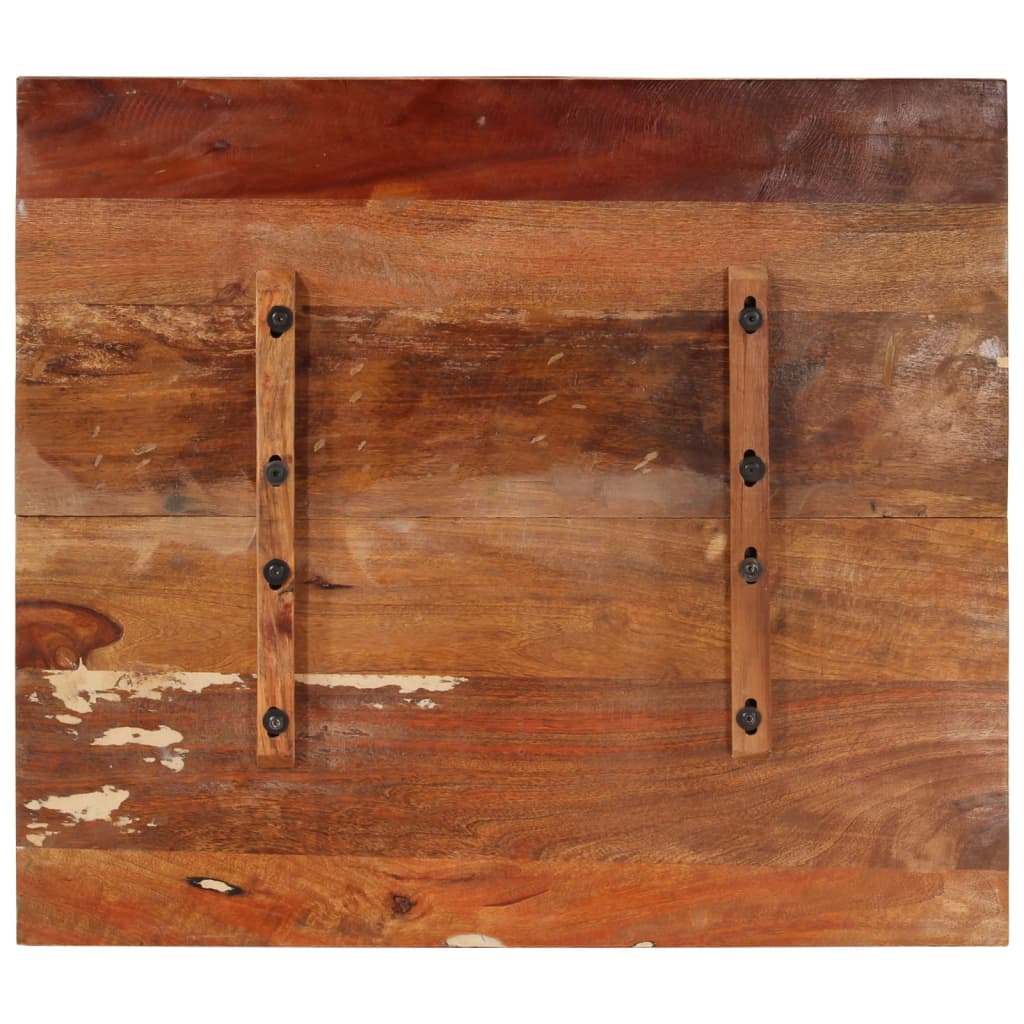 vidaXL Tablero de mesa madera maciza reciclada 80x70x(2,5-2,7) cm