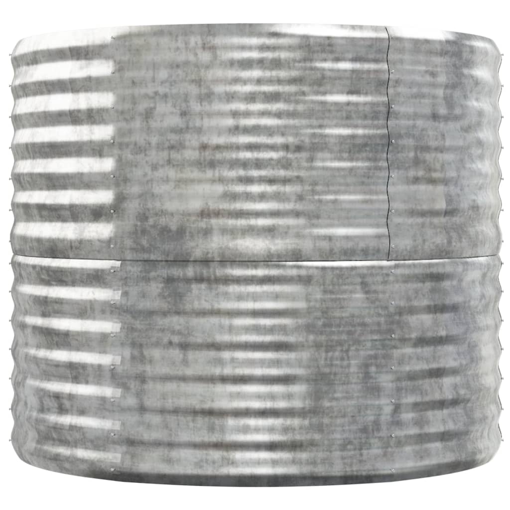 vidaXL Jardinera arriate acero recubrimiento polvo plata 152x80x68 cm