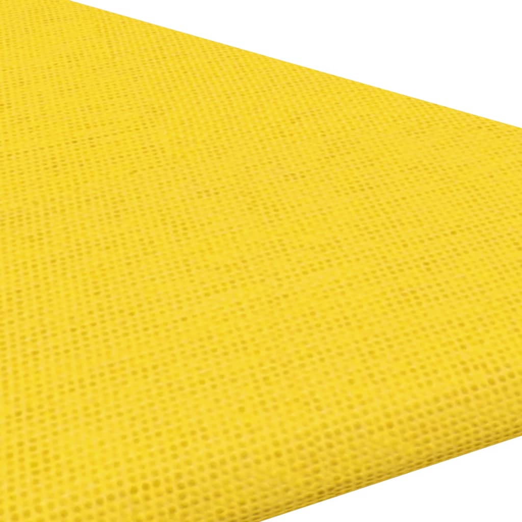 vidaXL Paneles de pared 12 uds tela amarillo claro 30x30 cm 0,54 m²