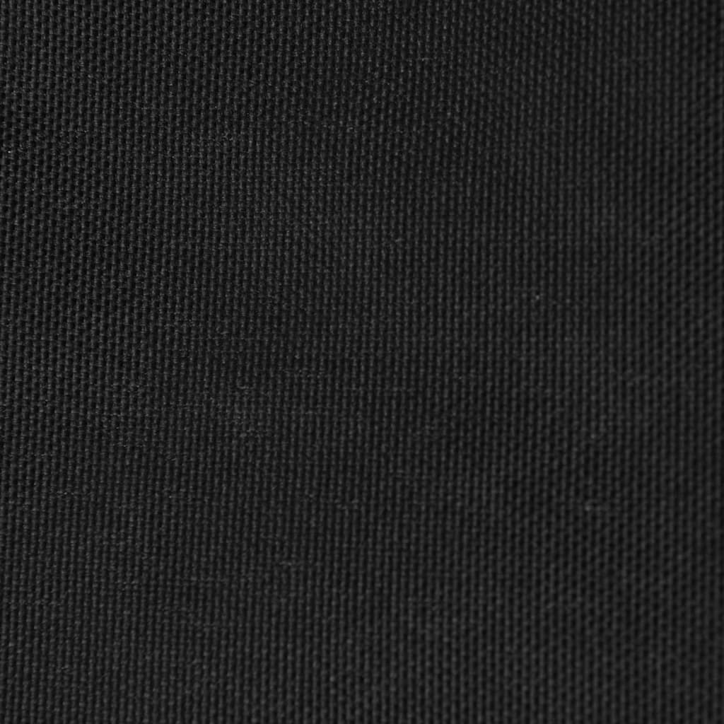 vidaXL Toldo de vela triangular de tela oxford negro 4x5x6,4 m