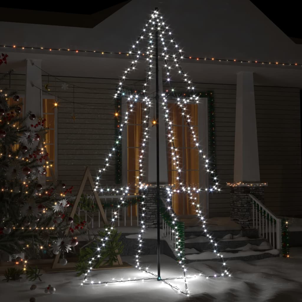 vidaXL Árbol de Navidad 300 luces LED interior y exterior 120x220 cm