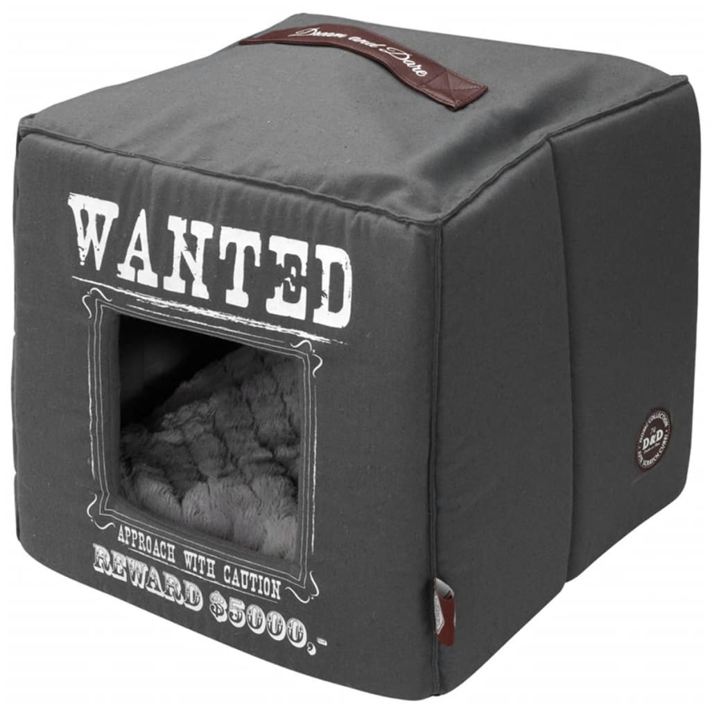 D&D Cama cubo de mascota Wanted 40x40x40 cm gris 671/432327