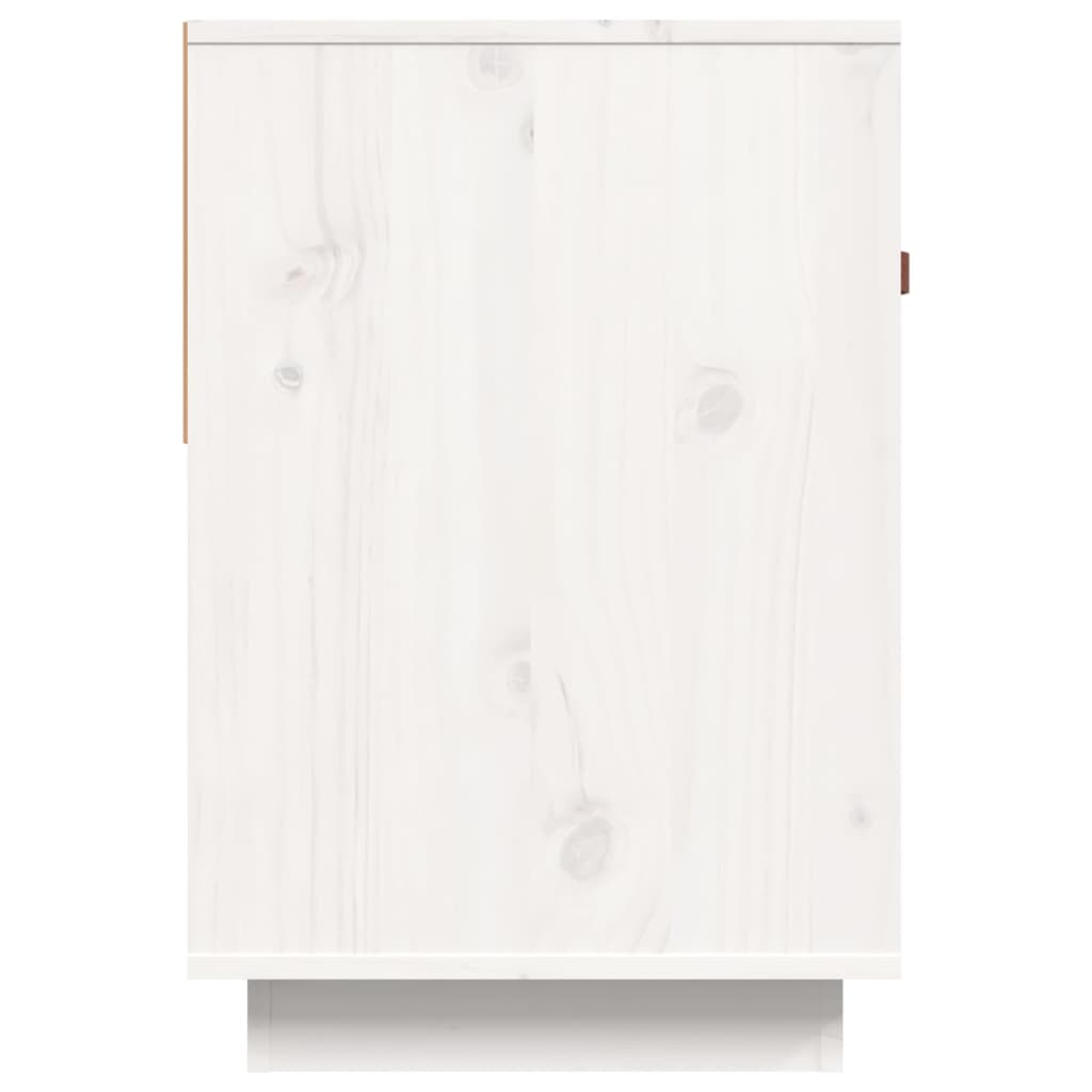 vidaXL Mueble para TV madera maciza de pino blanco 90x40x60 cm