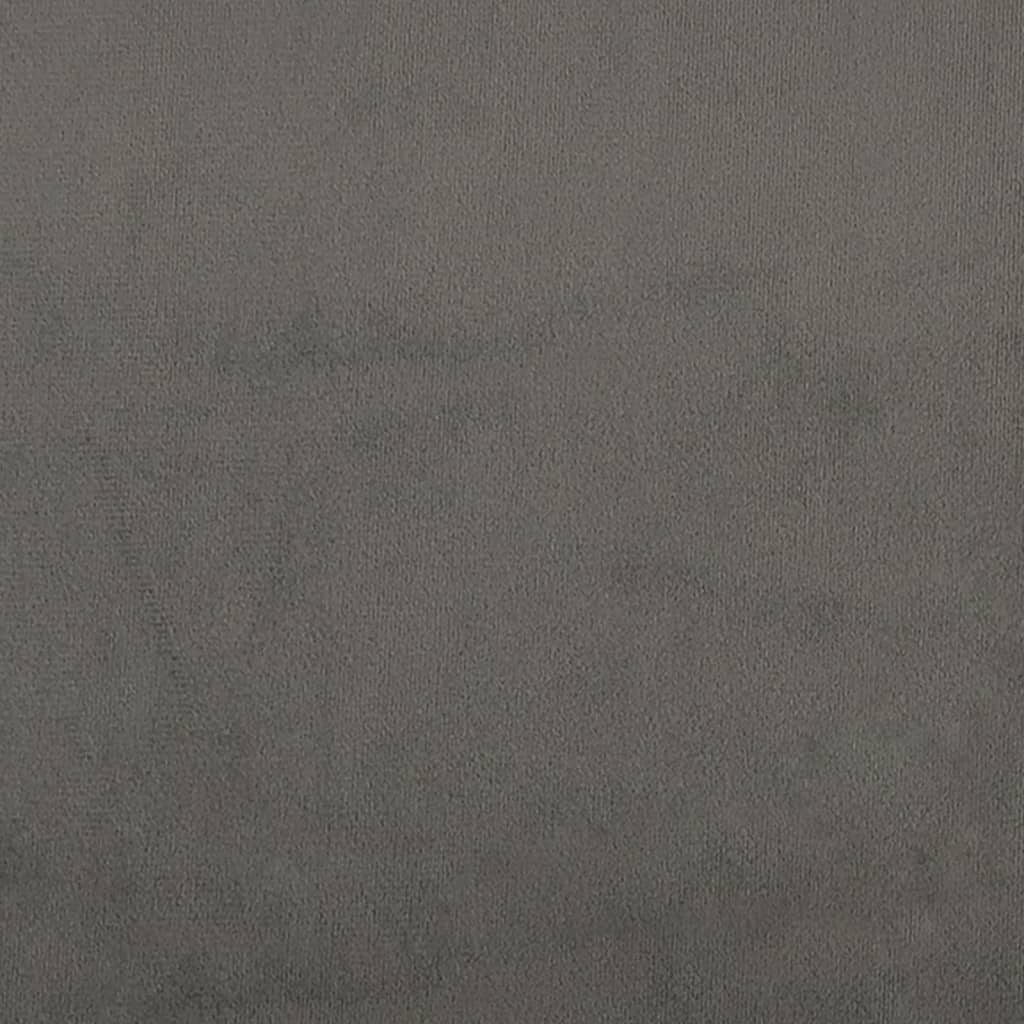 vidaXL Cama box spring con colchón terciopelo gris oscuro 200x200 cm
