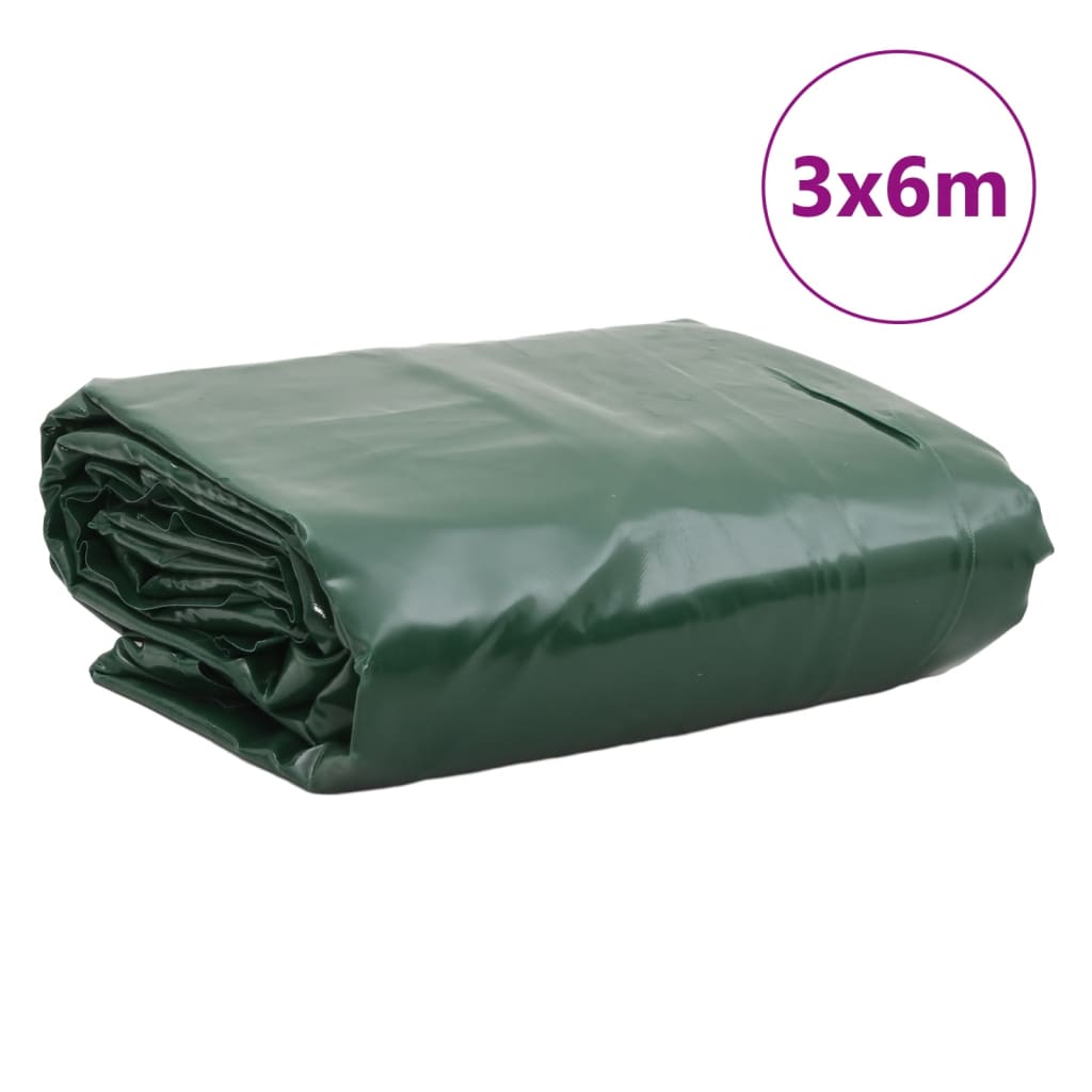 vidaXL Lona verde 3x6 m 650 g/m²