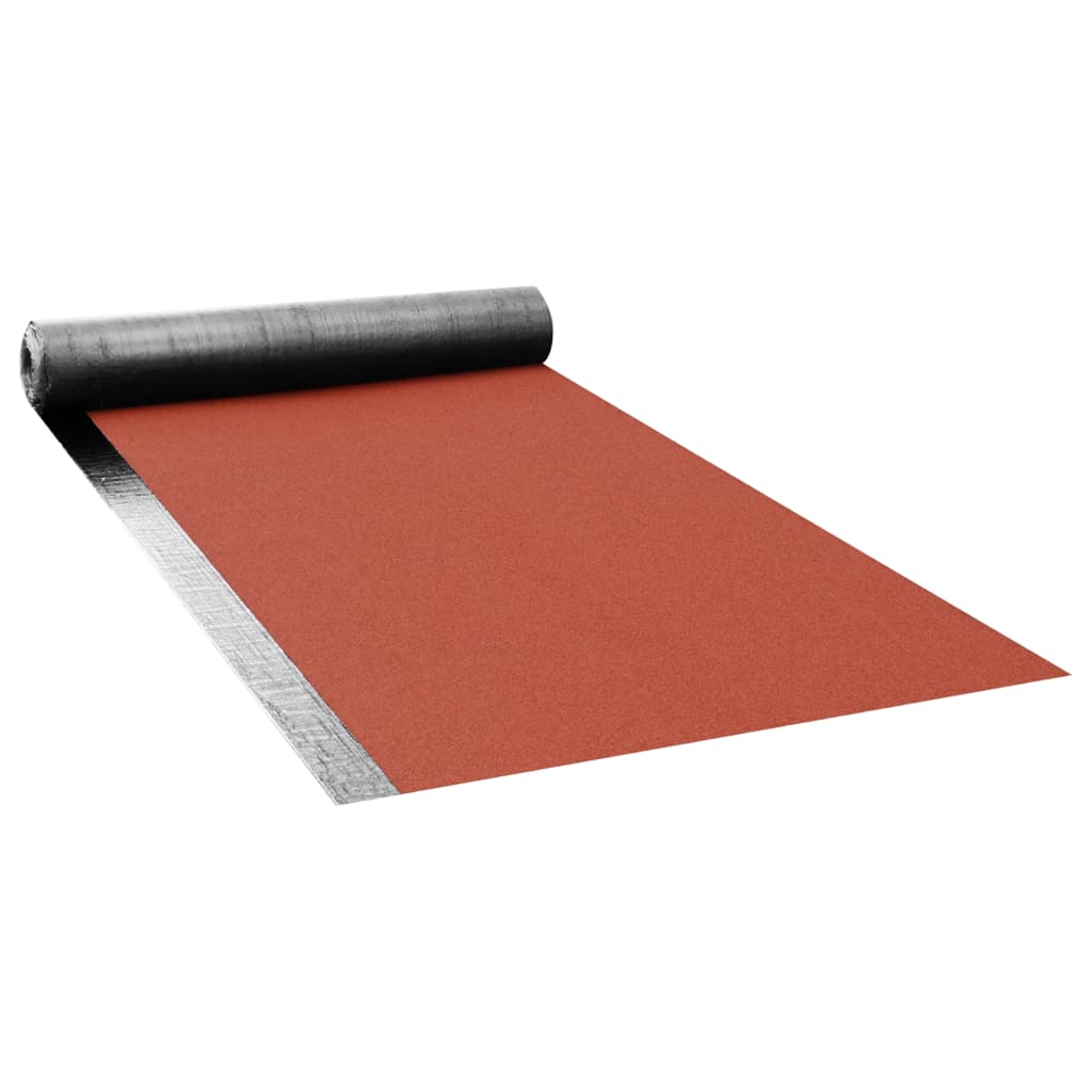 vidaXL Fieltro de betún para techo 1 rollo 5 ㎡ rojo