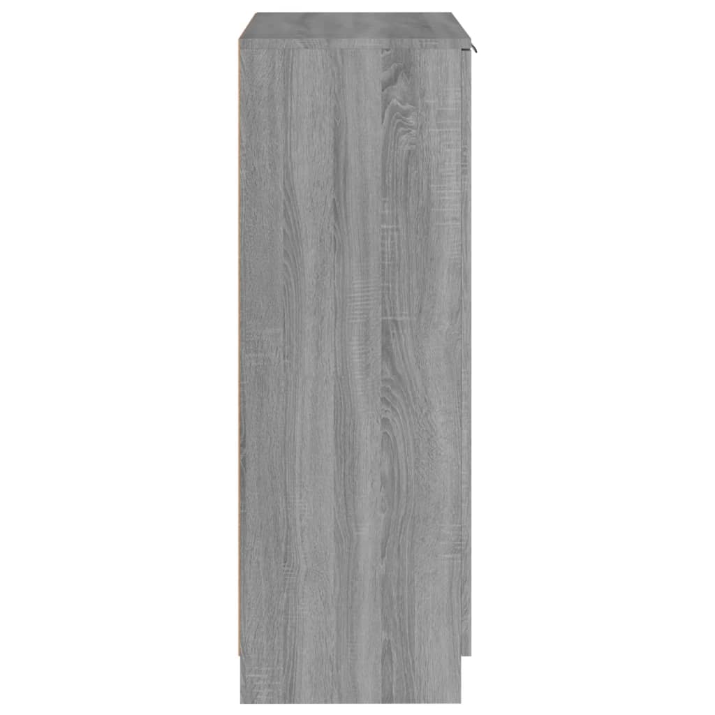 vidaXL Mueble zapatero madera contrachapada gris Sonoma 59x35x100 cm