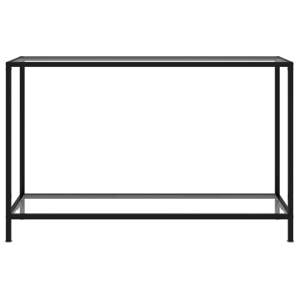 vidaXL Mesa de consola transparente vidrio templado 120x35x75 cm