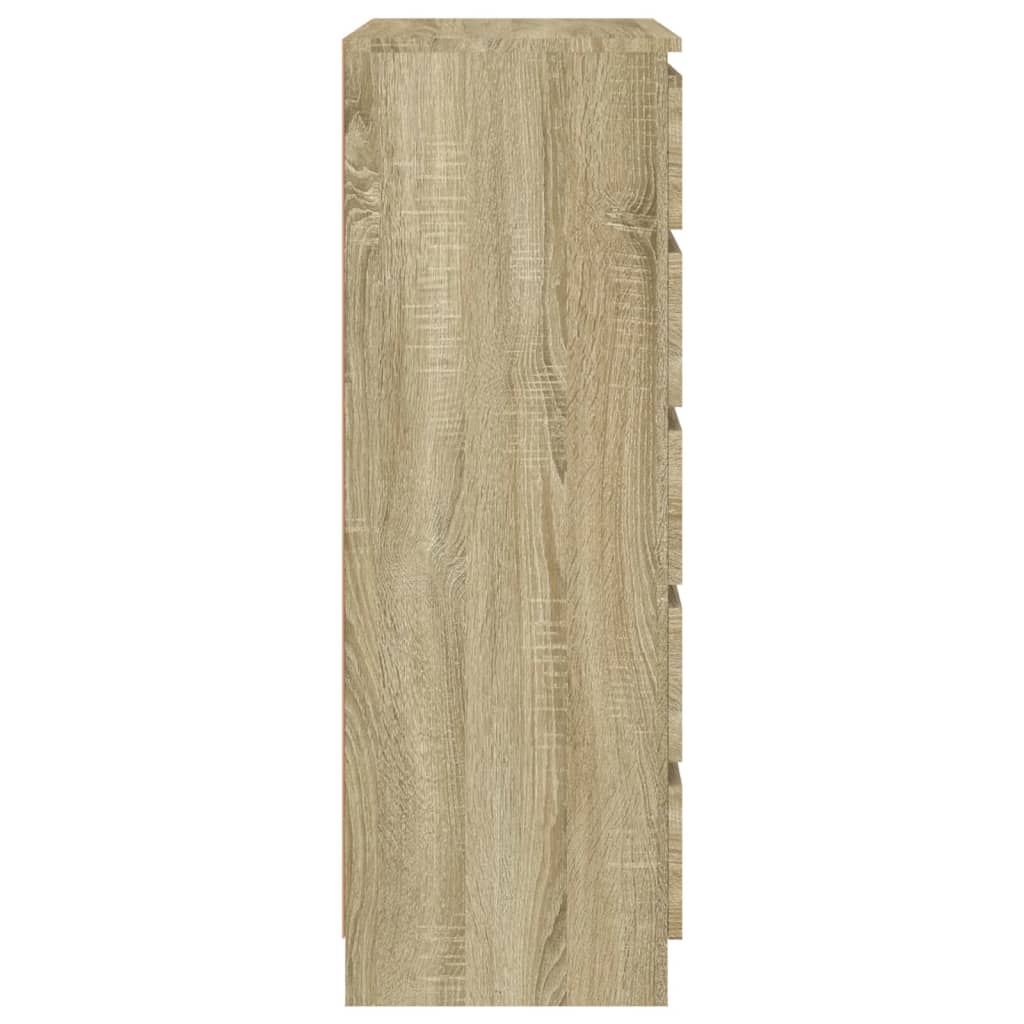 vidaXL Cajonera de madera contrachapada roble Sonoma 60x36x103 cm