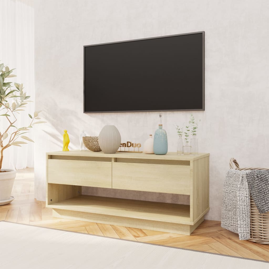vidaXL Mueble para TV aglomerado color roble Sonoma 102x41x44 cm