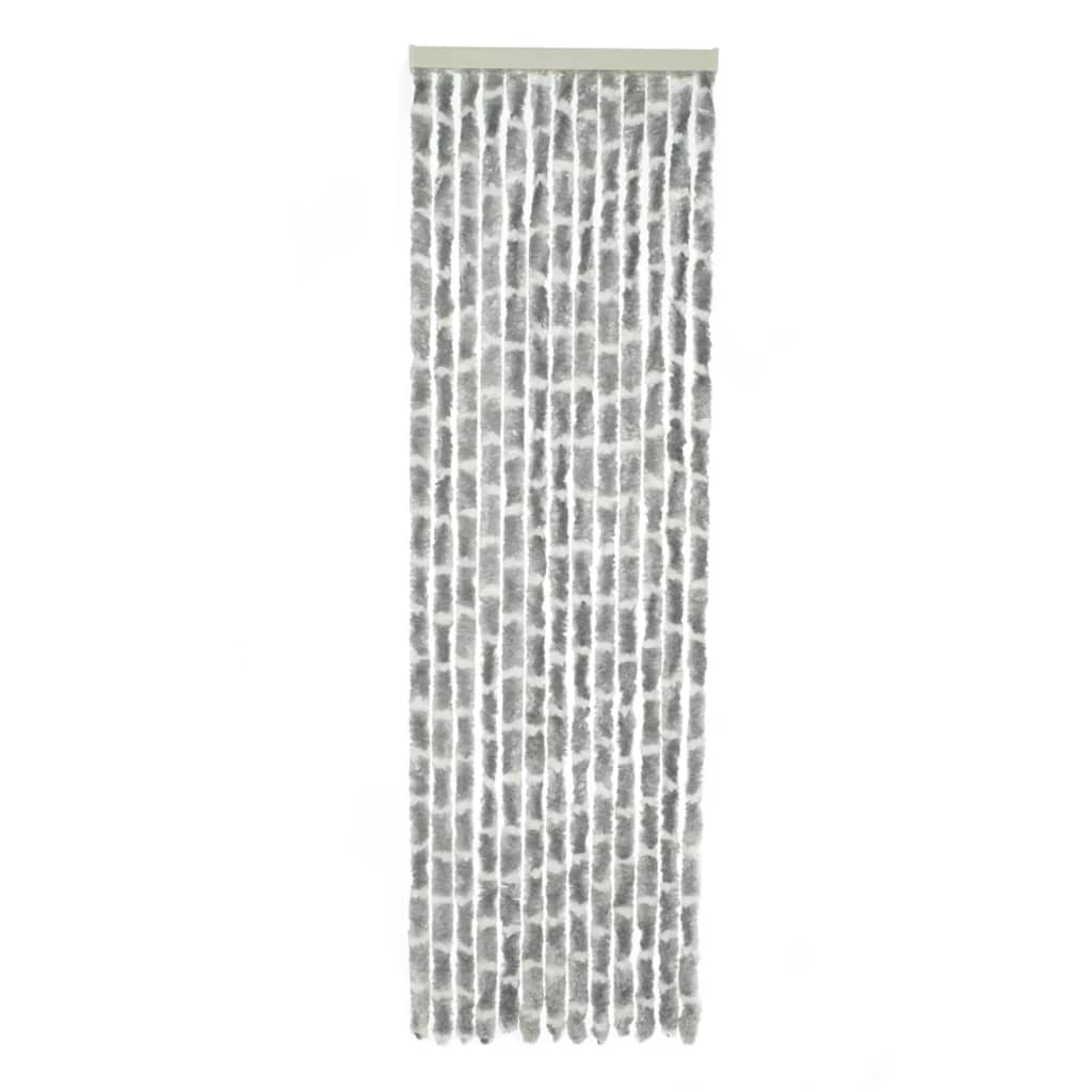 Travellife Cortina antimoscas Chenille Stripe gris y blanco 185x56 cm