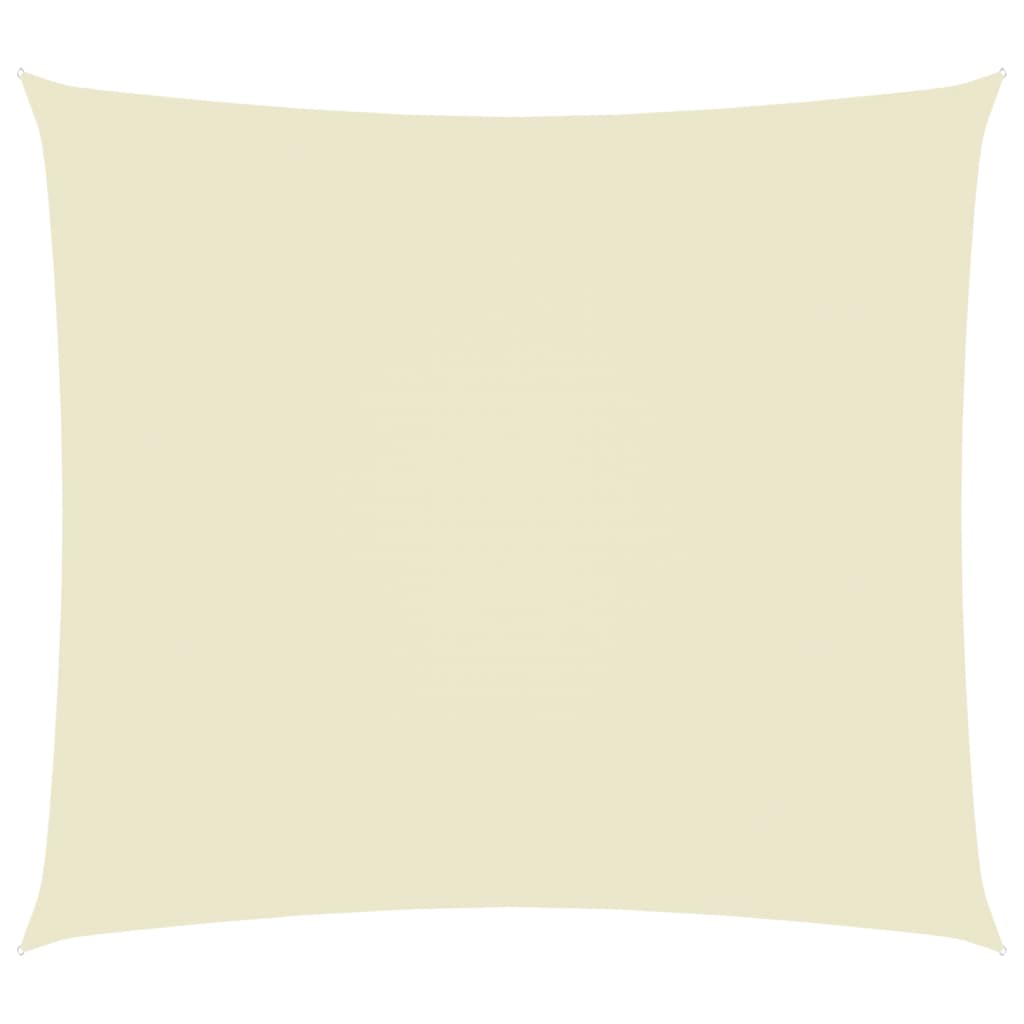 vidaXL Toldo de vela rectangular tela Oxford color crema 3,5x4,5 m