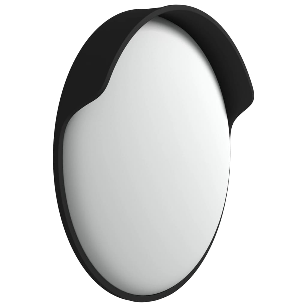 vidaXL Espejo de tráfico convexo de exterior policarbonato negro Ø45cm