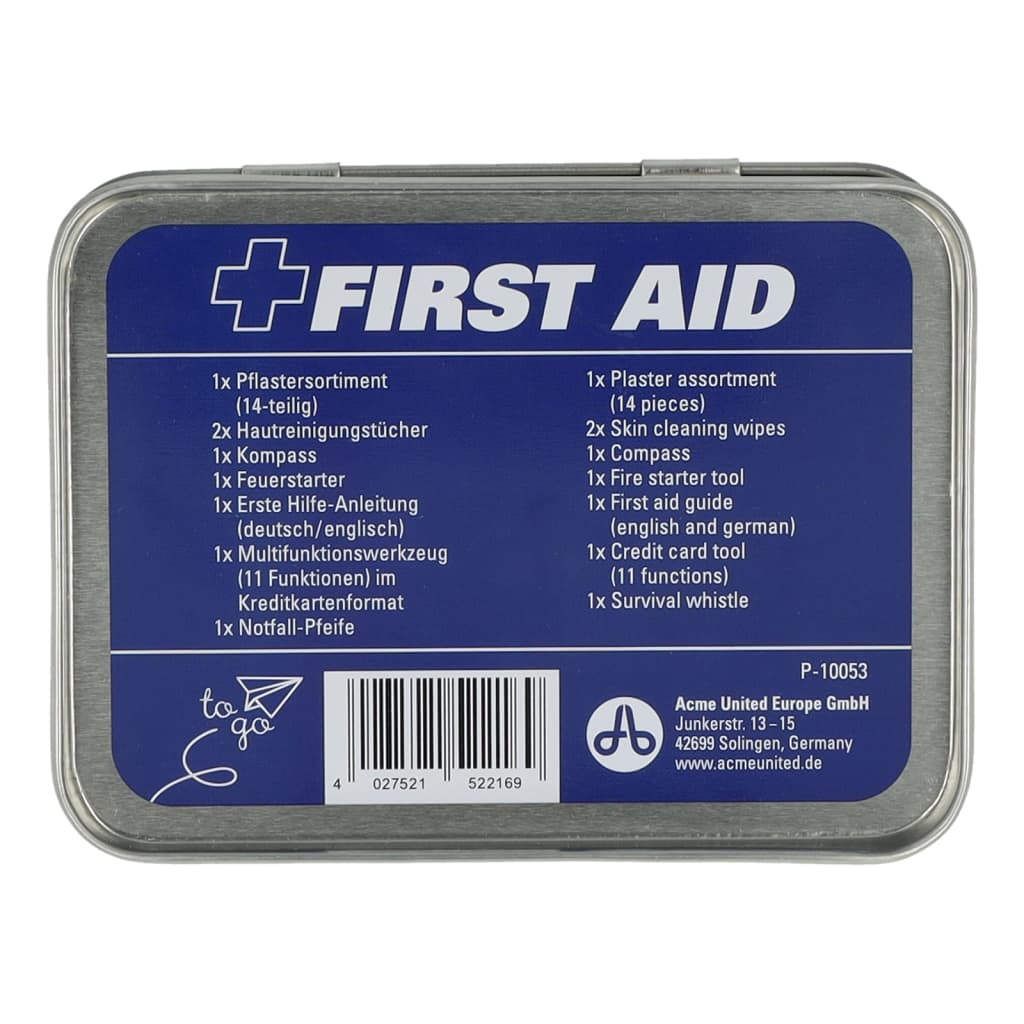 FIRST AID ONLY Botiquín de primeros auxilios To Go 22 pzas caja metal