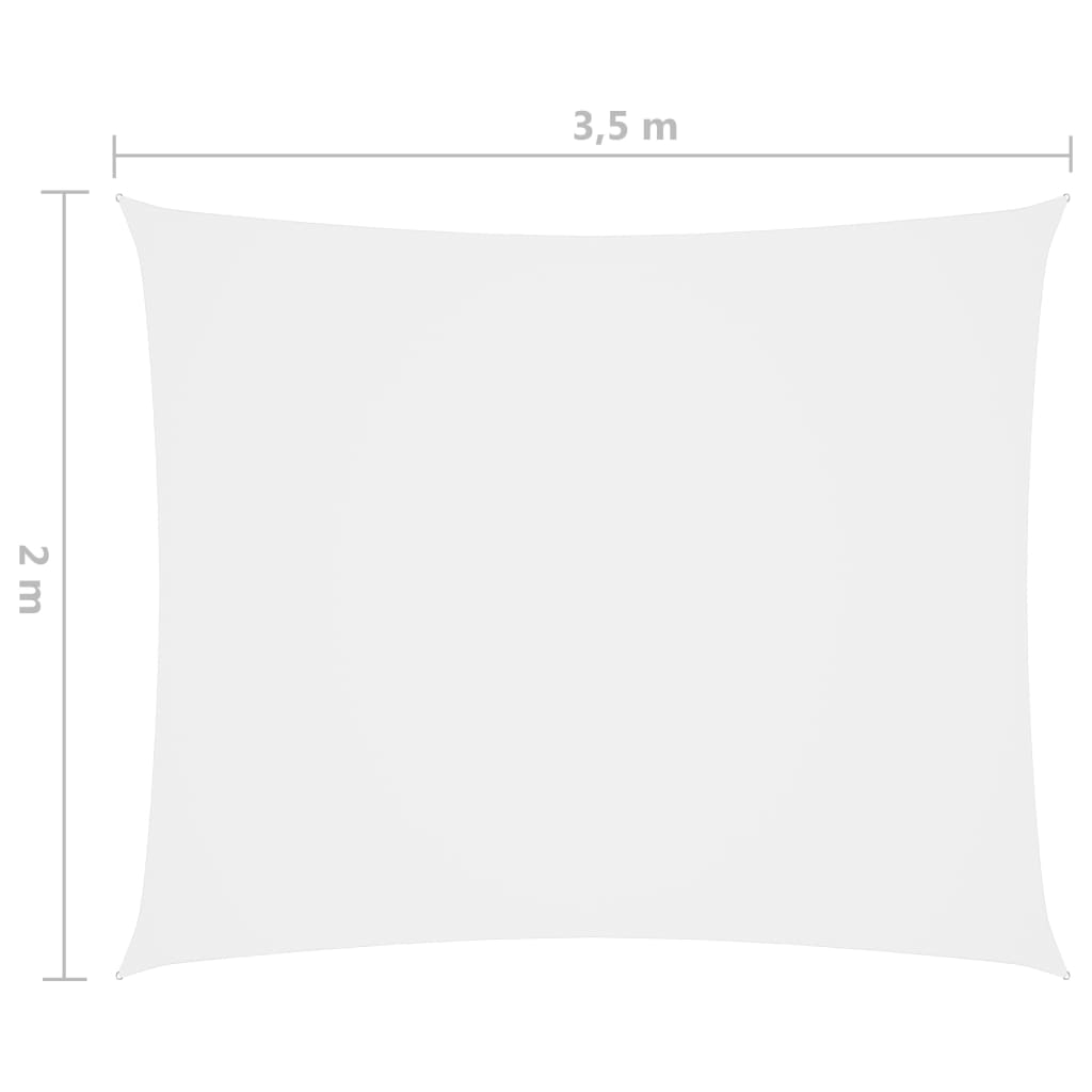 vidaXL Toldo de vela rectangular tela Oxford blanco 2x3,5 m