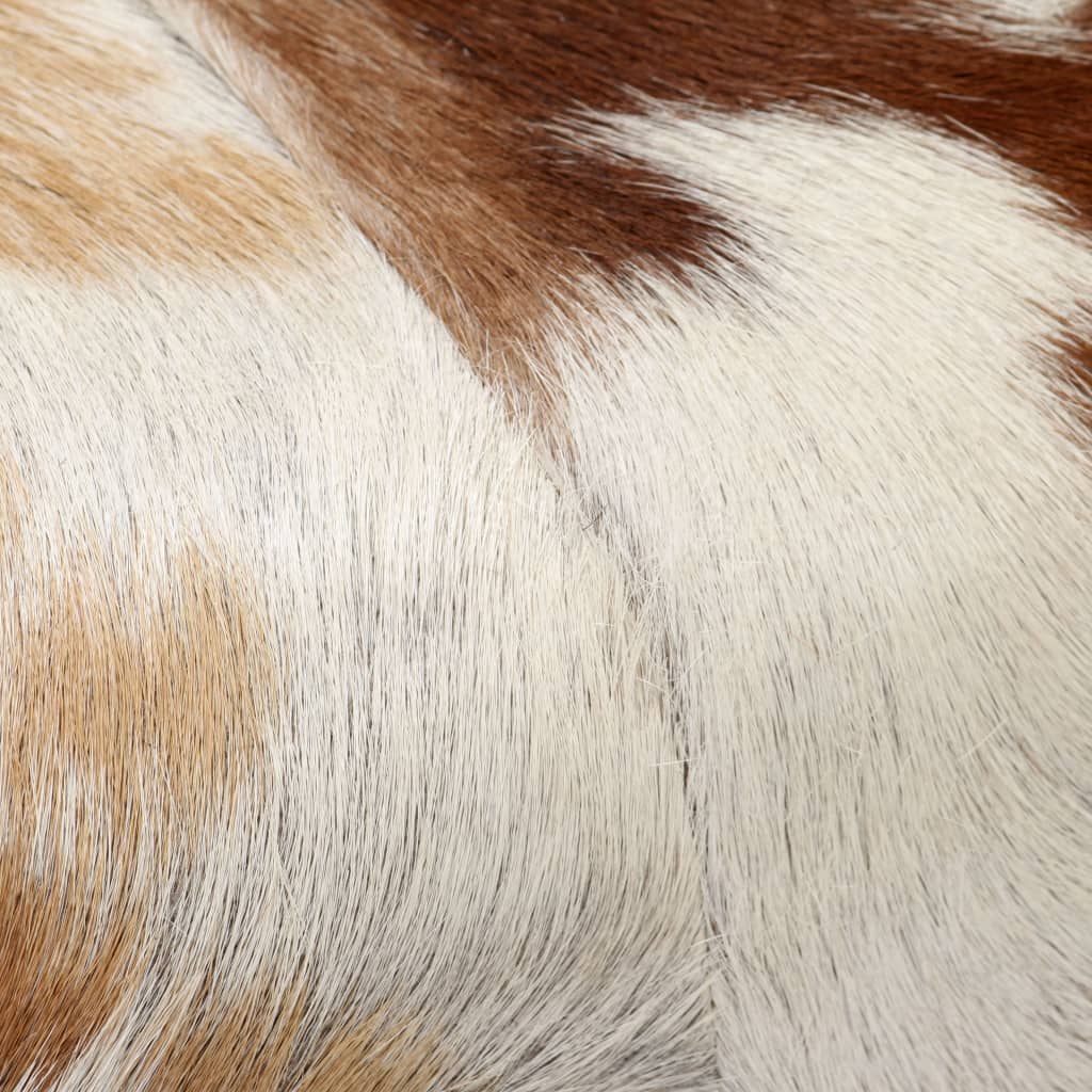 vidaXL Taburete de cuero de cabra auténtico 40x30x45 cm