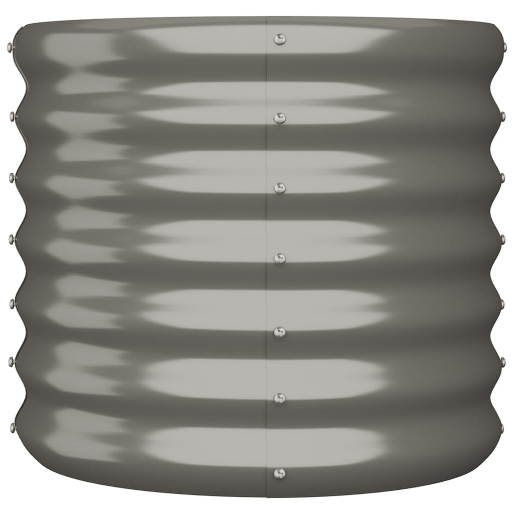 vidaXL Jardinera de acero con recubrimiento en polvo gris 40x40x36 cm