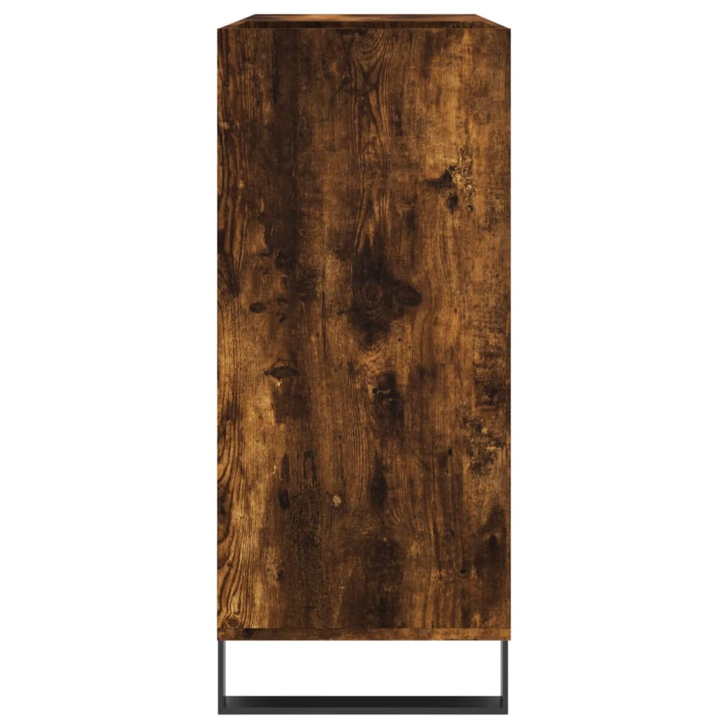 vidaXL Mueble discos madera contrachapada roble ahumado 84,5x38x89 cm