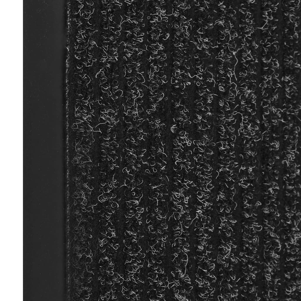 vidaXL Felpudo de rayas gris antracita 80x120 cm
