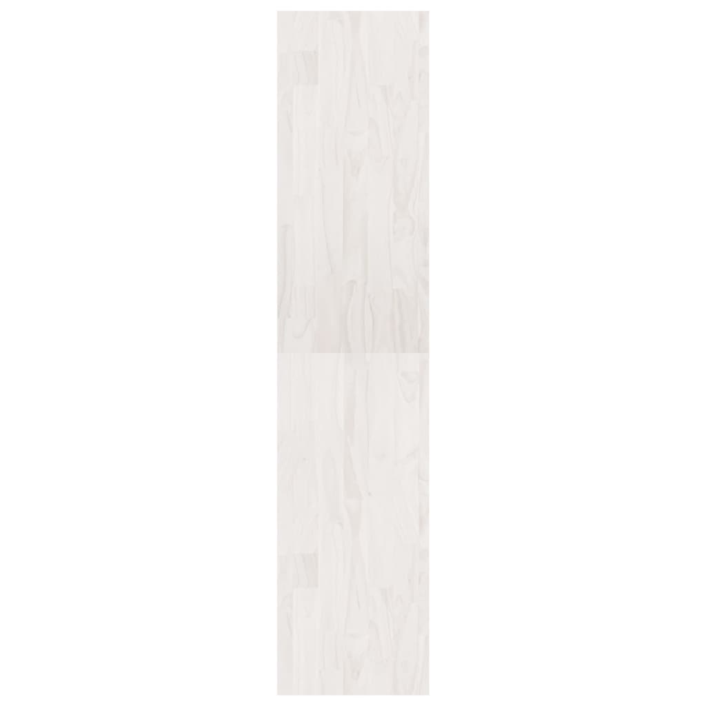 vidaXL Estantería/divisor de espacios pino macizo blanco 40x30x135,5cm