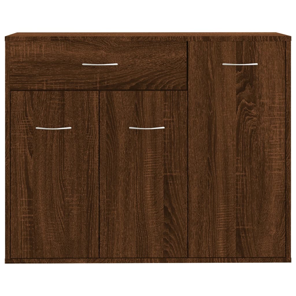 vidaXL Aparador madera contrachapada color roble marrón 88x30x70 cm