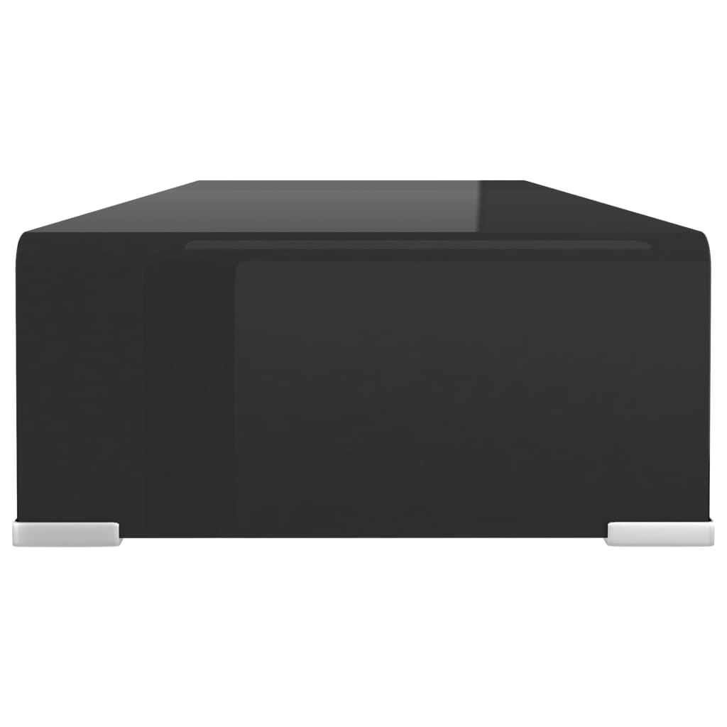 vidaXL Soporte para TV/Elevador monitor cristal negro 70x30x13 cm