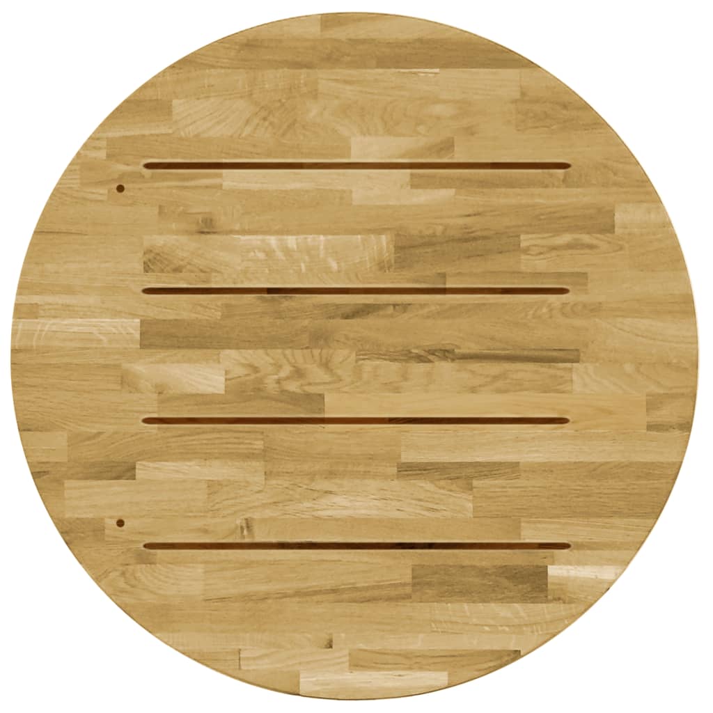 vidaXL Superficie de mesa redonda madera maciza de roble 23 mm 700 mm