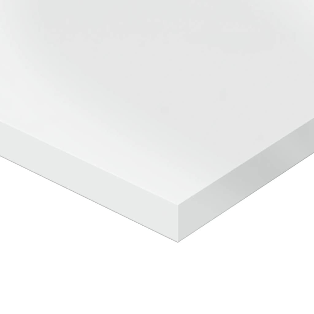 vidaXL Estante estantería 4uds contrachapada blanco brillo 40x20x1,5cm
