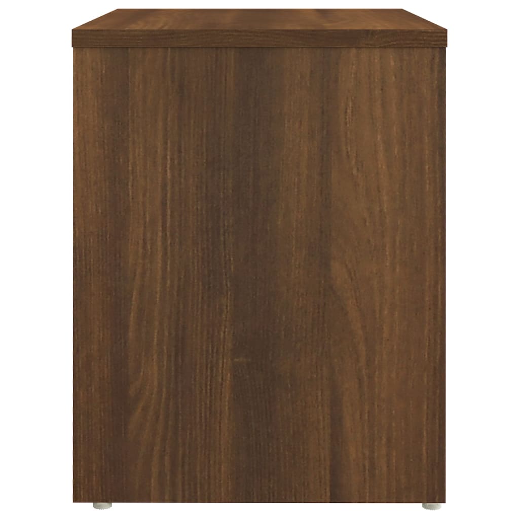 vidaXL Mesita de noche madera contrachapada roble marrón 40x30x40 cm