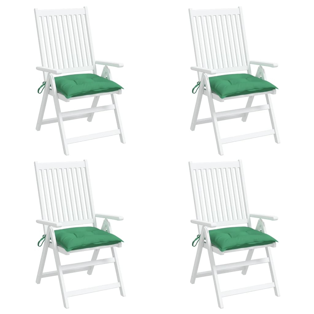 vidaXL Cojines de silla de jardín 4 uds tela Oxford verde 50x50x7 cm