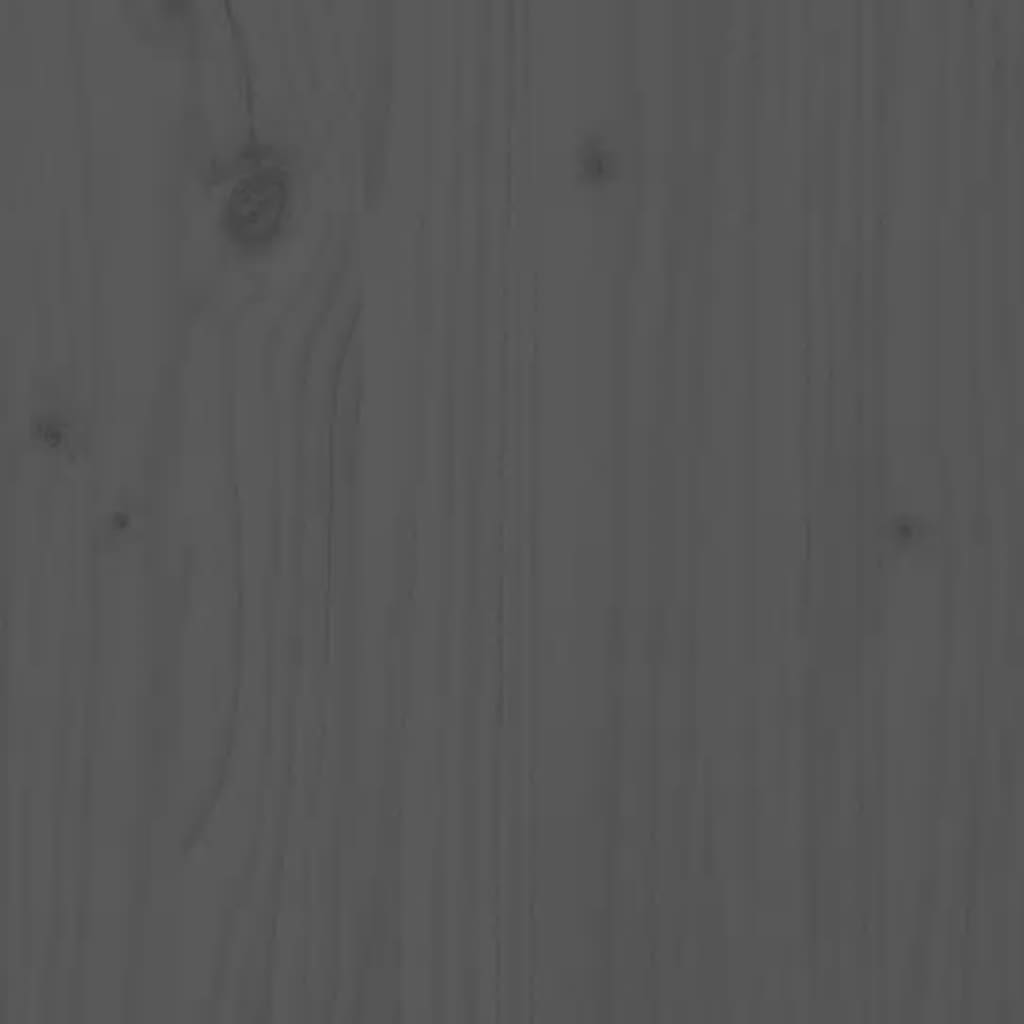 vidaXL Armario zapatero de madera maciza de pino gris 110x34x45 cm