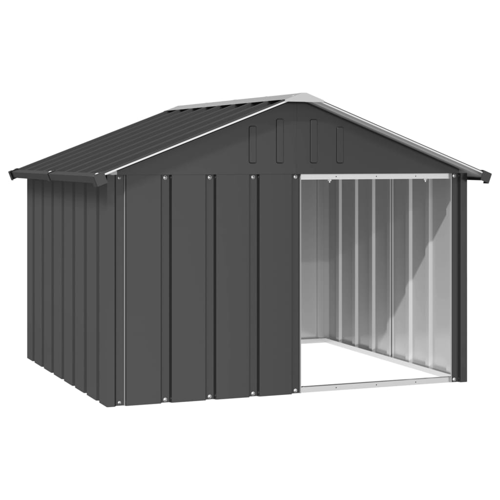 vidaXL Casa de perro acero galvanizado antracita 116,5x103x81,5 cm