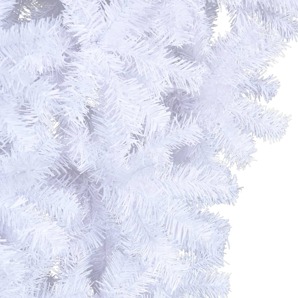 vidaXL Árbol de Navidad artificial al revés con soporte blanco 240 cm