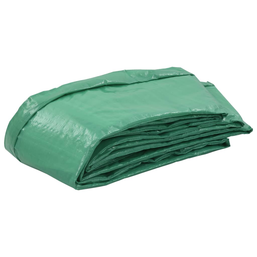 vidaXL Alfombrilla de seguridad cama elástica PE redonda verde 3,66m