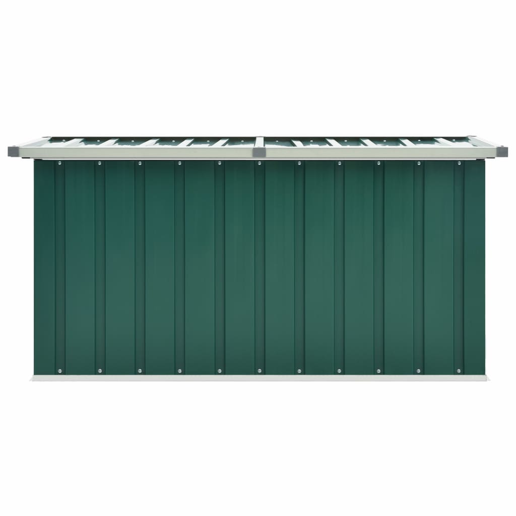 vidaXL Caja de almacenaje para jardín verde 129x67x65 cm