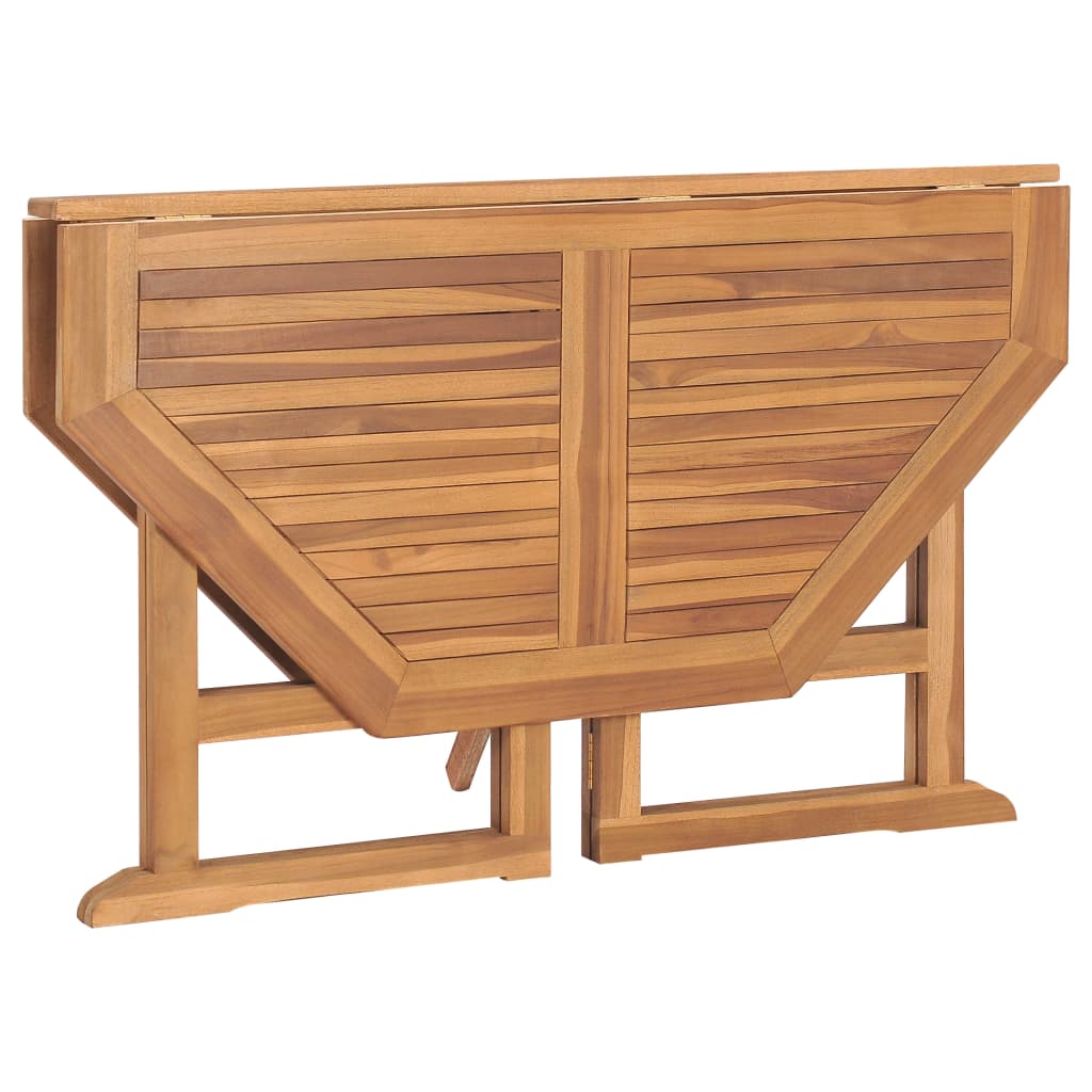 vidaXL Mesa de comedor plegable para jardín madera teca 120x120x75 cm