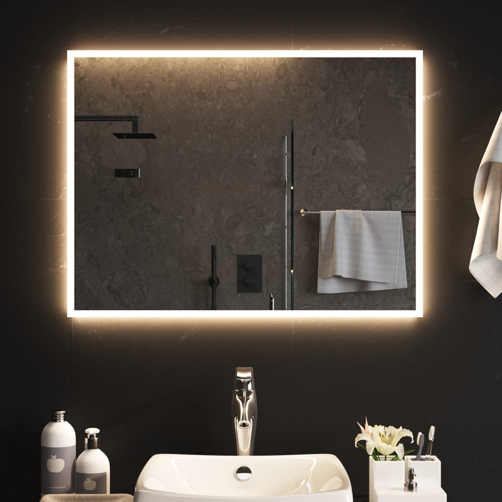 vidaXL Espejo de baño con LED 80x60 cm
