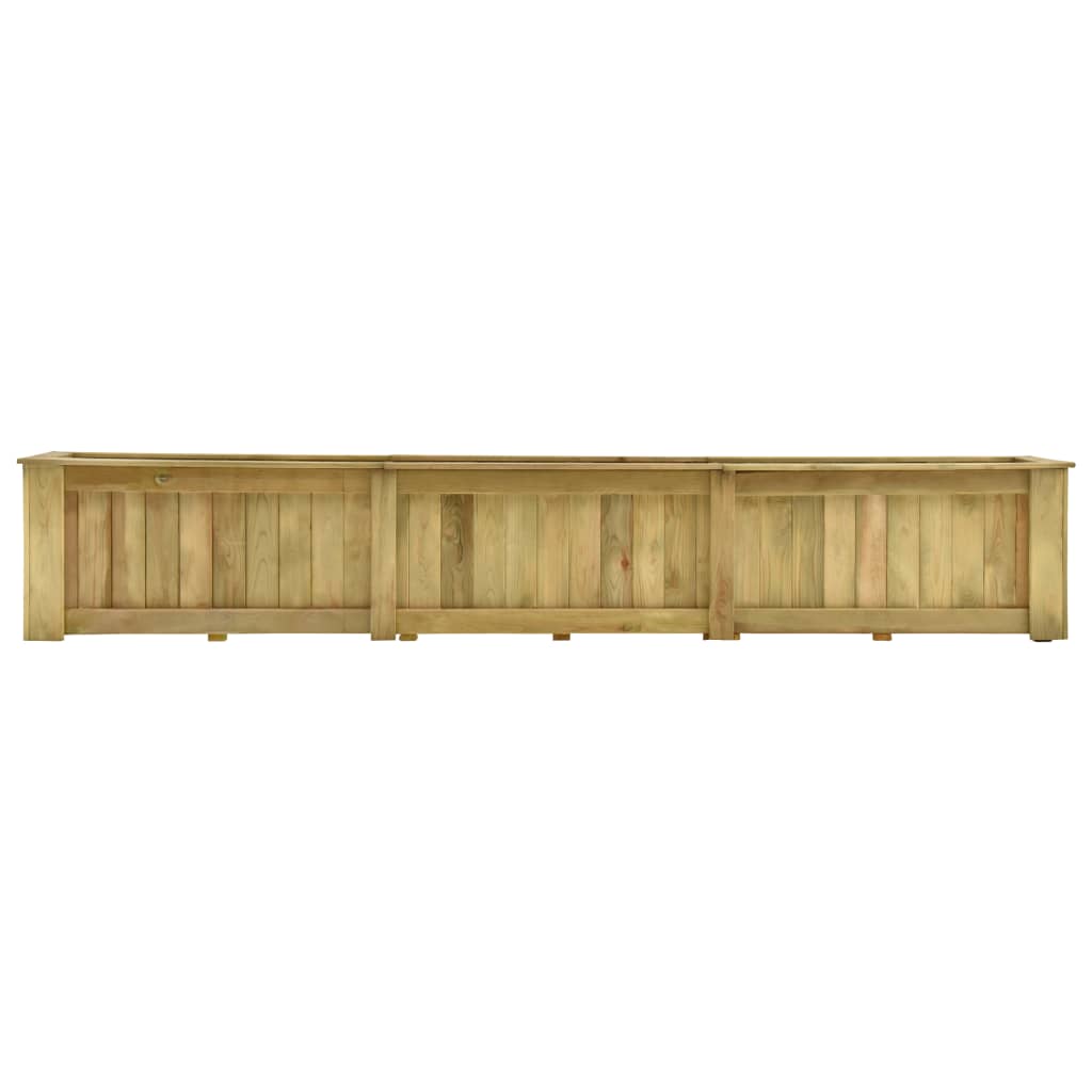vidaXL Arriate de madera de pino impregnada 291x50x50 cm