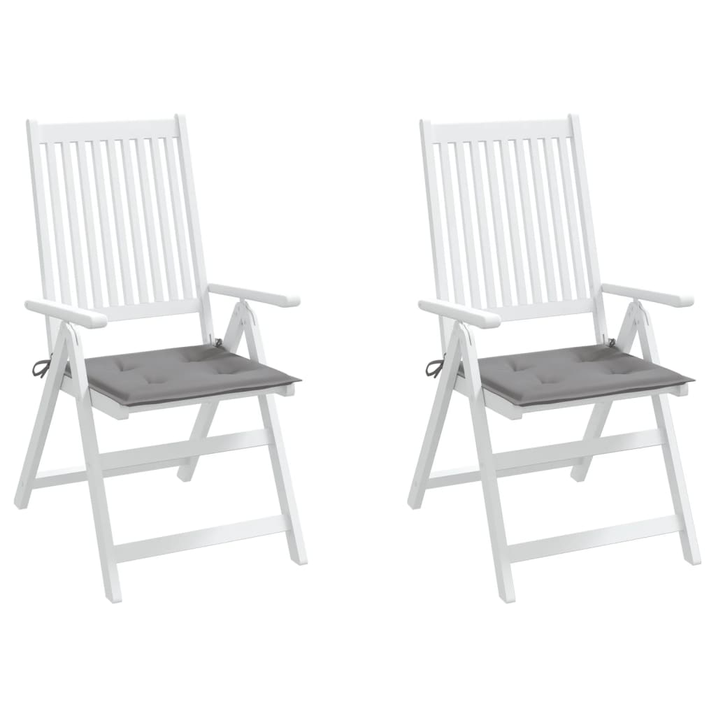 vidaXL Cojines de silla de jardín 2 uds tela Oxford gris 50x50x3 cm