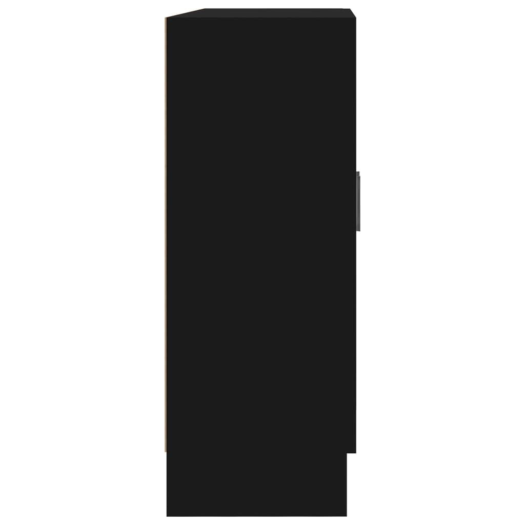 vidaXL Armario de libros madera contrachapada negro 82,5x30,5x80 cm