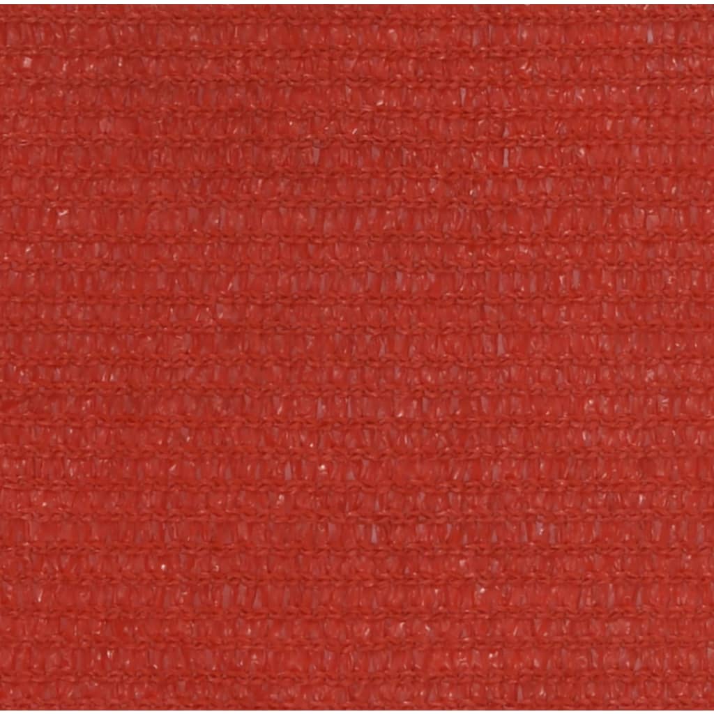 vidaXL Toldo de vela HDPE rojo 160 g/m² 4x4x5,8 m