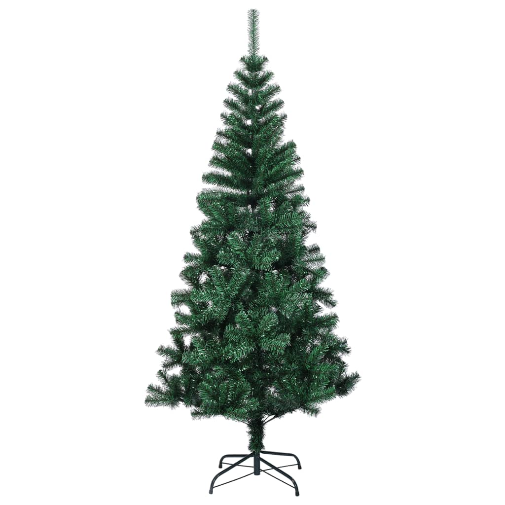 vidaXL Árbol de Navidad artificial puntas iridiscentes PVC verde 150cm
